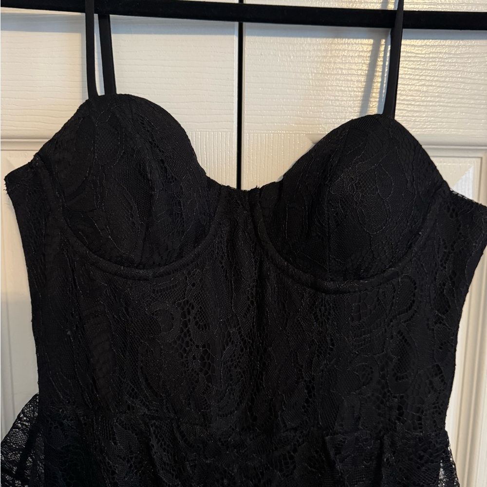 MAJORELLE Black Strapless Lace Dress - Picture 4 of 5